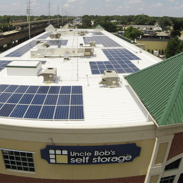 First storage facility powered by solar panels