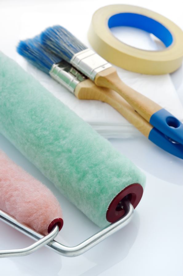 home painting ideas: clean paint roller