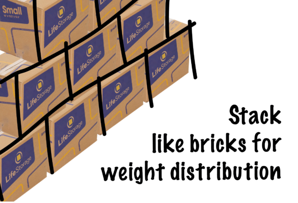 how to stack cardboard boxes