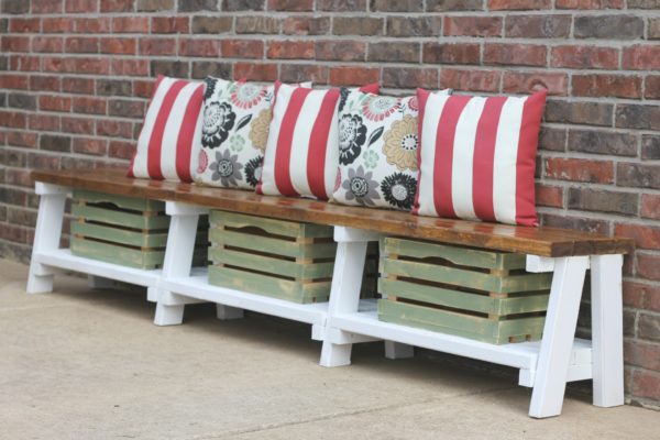 How to Make a DIY Farmhouse Bench With Storage