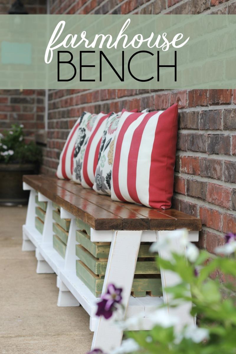 How to Make a Farmhouse Outdoor Bench