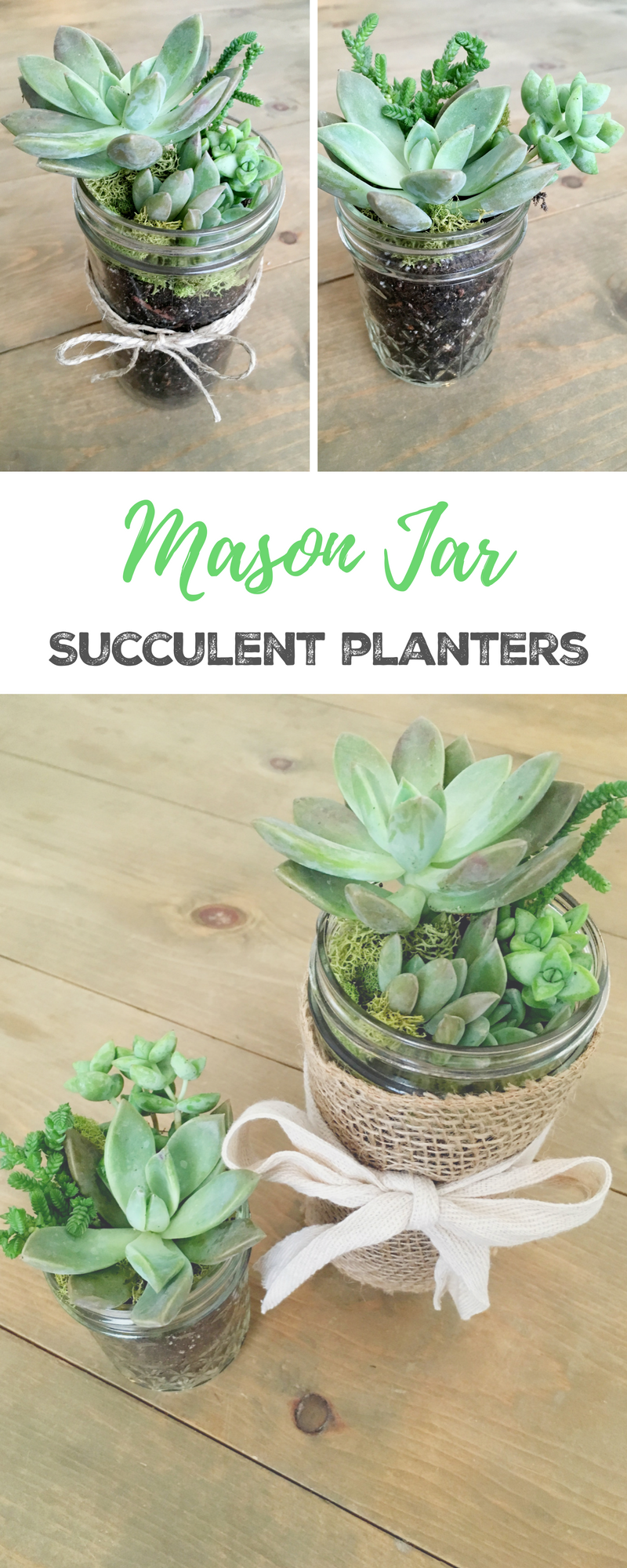 How to Make Mason Jar Succulent Planters