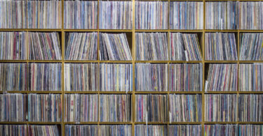 the best way to store albums on shelves