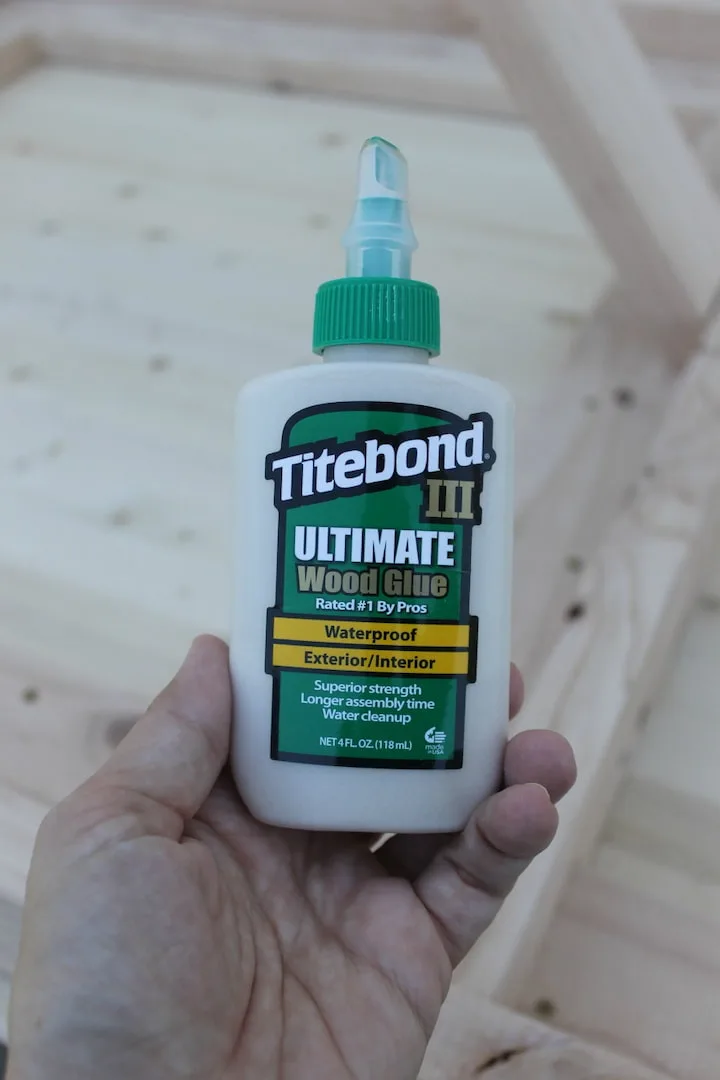 titebond wood glue - how to build a modern DIY farmhouse table