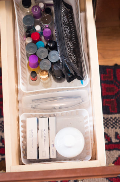 Bathroom Organization Ideas: drawer divider baskets for smaller items