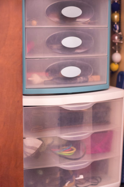 Bathroom Organization Ideas: Plastic drawers under the sink