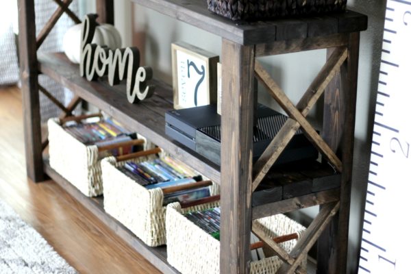 Life Storage DIY console table for adding storage in your home