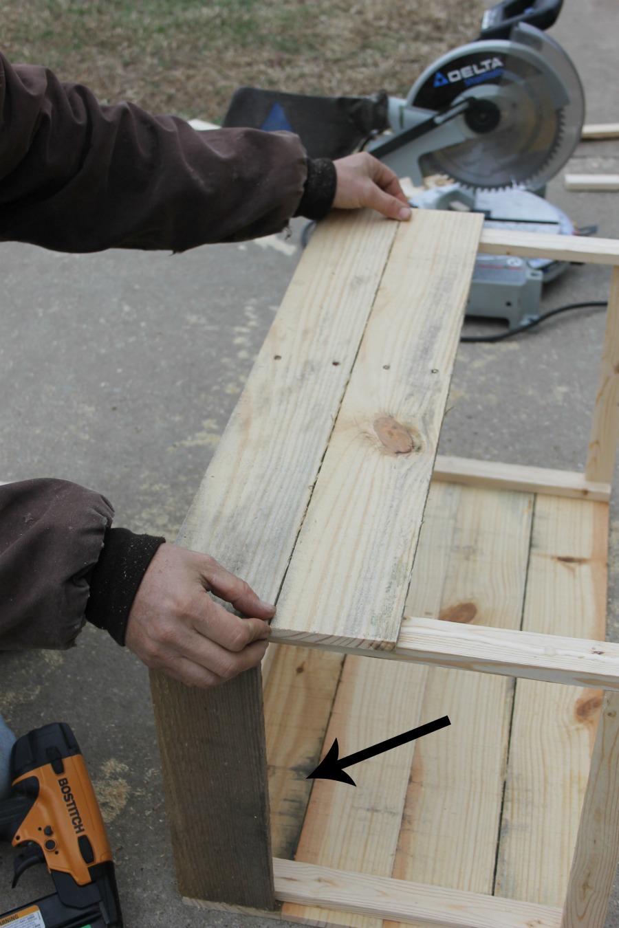 guide wood crate side assembly