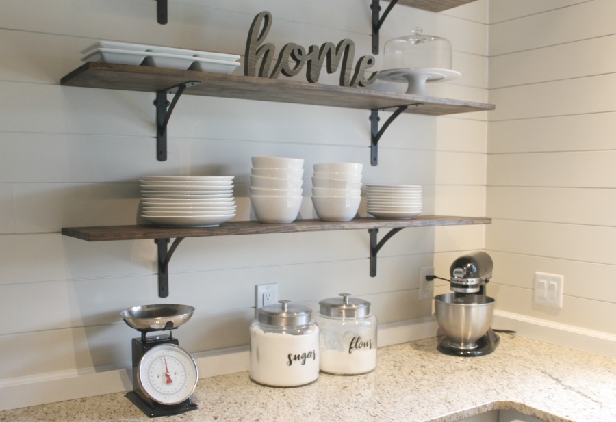 Diy Kitchen Shelves For Under 100 How, How To Make Open Shelving In Kitchen