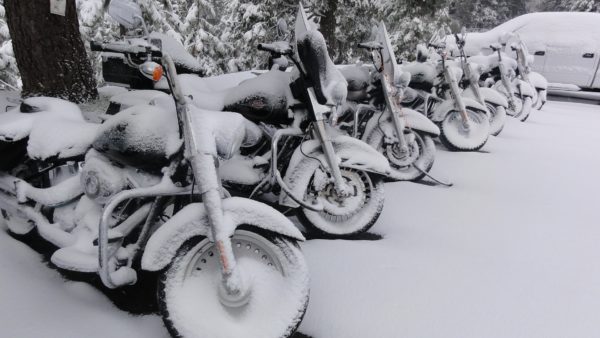 Motorcycle winter storage