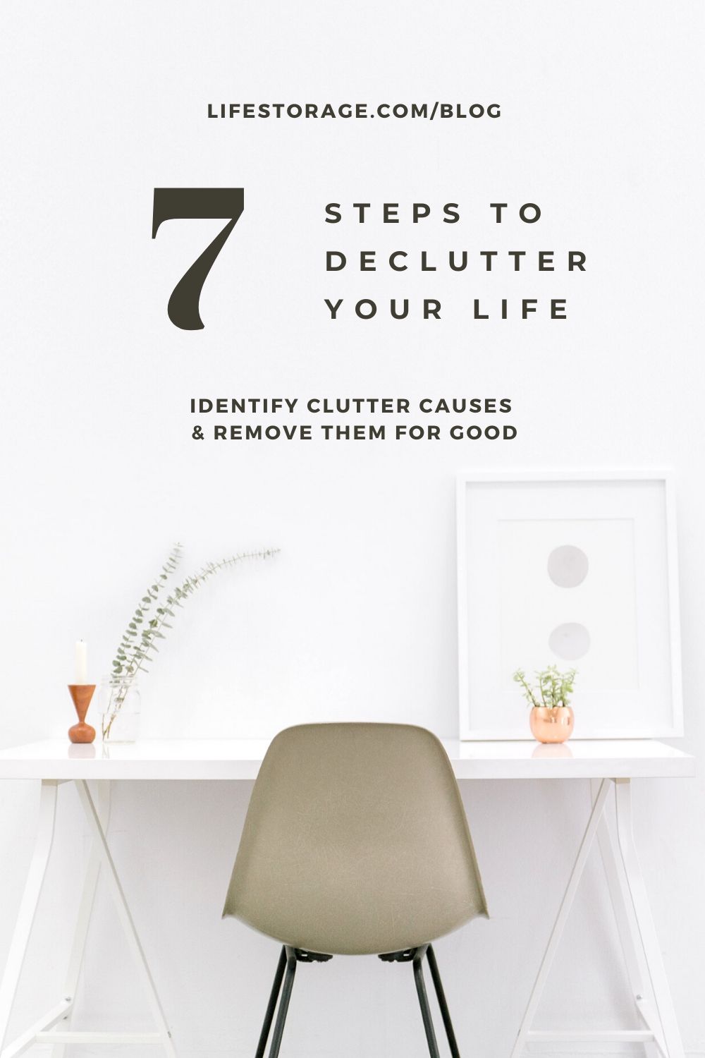 Desclutter Your Life in 7 Steps Pin for Pinterest