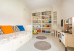 how to organize a kid's room - picture of spacious child room in new simple style